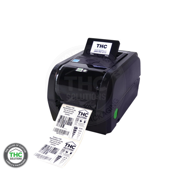 Compact Ultra THC Printer with folding screen and printed label.