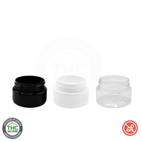 10 Dram PET straight sided airtight CR jar