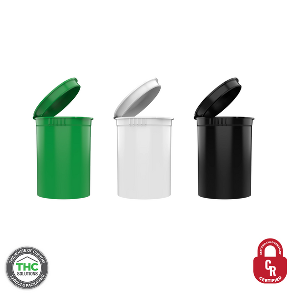 Child Resistant Pop Top Bottle, 30 Dram (Qty 160)