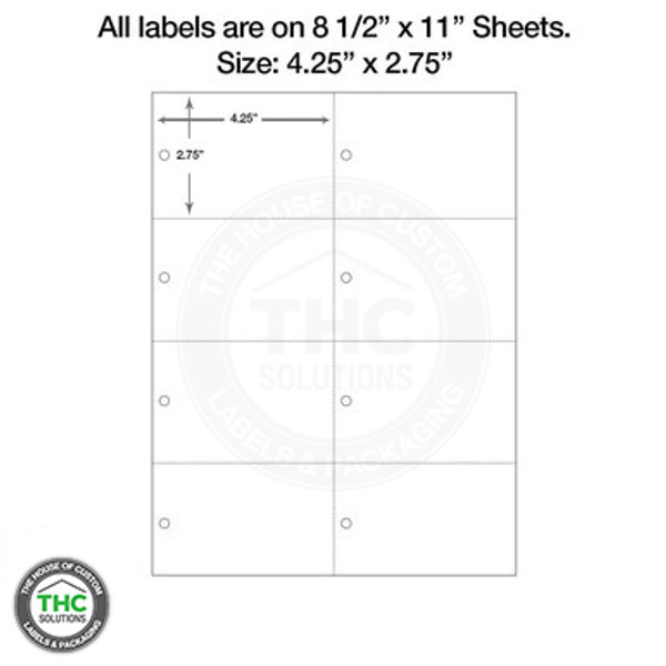 Laser Printable Blank Hang Tags, 4.25" x 2.75"