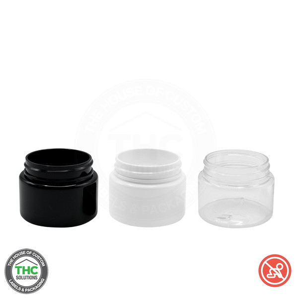 PET Straight Sided CR Jars, 20 Dram