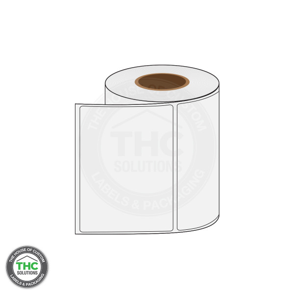 3" X 4" Blank Poly Label (3" Core, 8" Diameter)