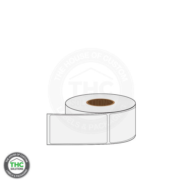 4" X 2" Blank Poly Label (3" Core, 8" Diameter