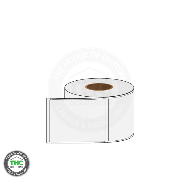 4" X 3" Blank Poly Label (3" Core, 8" Diameter)