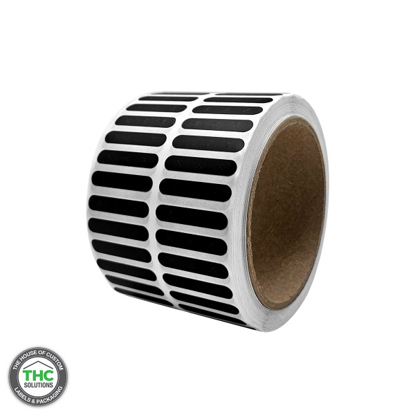 Blank Black Tamper Evident Label Roll