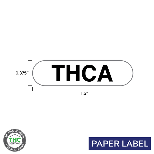 THCA Government Warning,  Generic Paper Label,  0.375" x 1.5" (Qty 5,000 Per Roll)